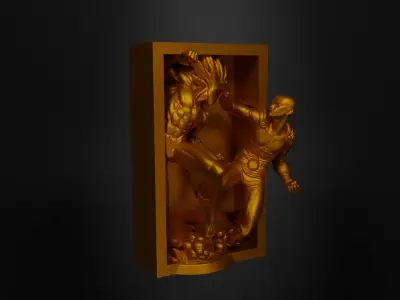 One Punch Man Book Nook - Anime One Punch Bookend - Book Prop 3D print model