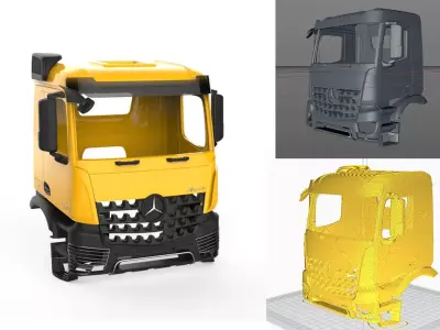 Mercedes Benz Arocs 3245 Cabin 3D print model