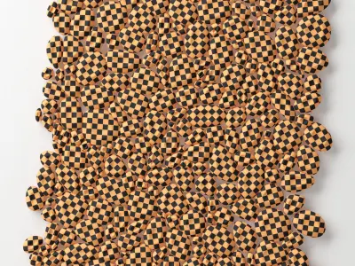 Stone pebble  concave decorative 3D model