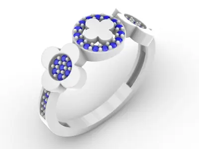 Jewelry Diamond Ring Model RG21 Free 3D print model