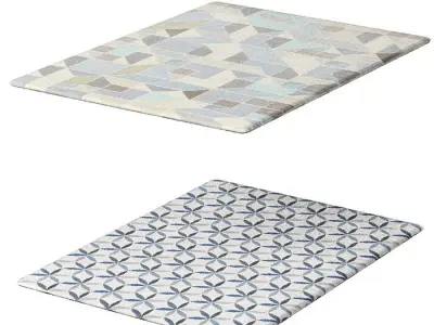 Rugs colection 80 textures Low-poly 3D model