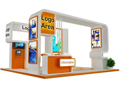 Booth Exhibition Stand a485b 3D model