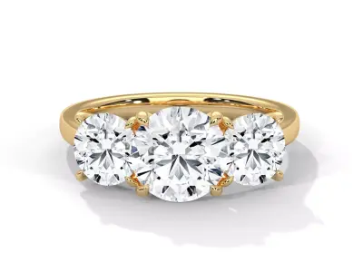 solitaire ring with detail images and 360 render videos 47 3D print model
