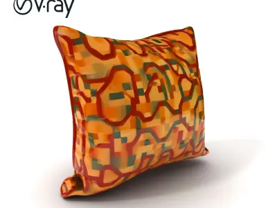 Geometric Pattern Pillow D Model Pack Low-poly 3D model