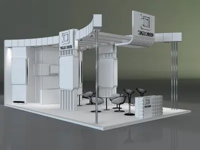  Booth Exhibition Stand a233a 3D model