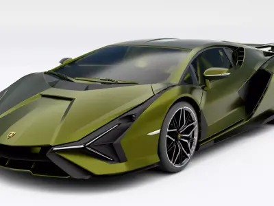 Lamborghini Sian Low-poly 3D model