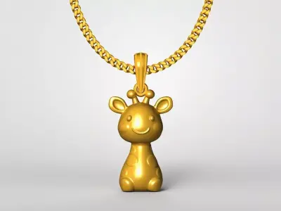 cute animal pendant charms - one inch pendant 3D print model