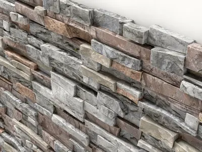 Wall stone clincer rock decor  Low n1 3D model