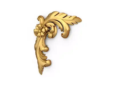 Classic carved corner decor ornament cnc 3d printing stl 10 3D print model