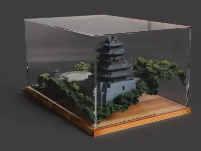 Chinese ancient house   Low-poly 3D model purchase