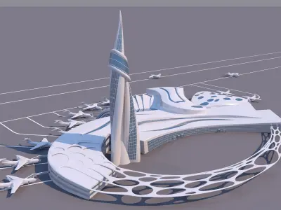 0048 - Airport Building 3D model