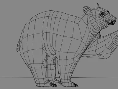 For Anime - Cartoon Bear 3D model