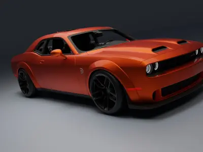 Dodge Challenger SRT Hellcat Low-poly 3D model