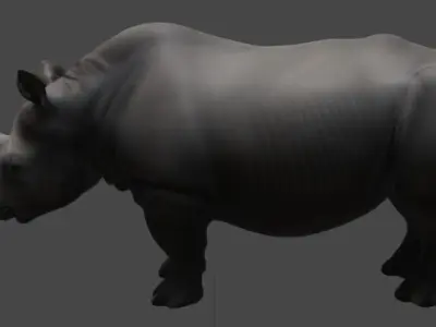 Realistic Rhinoceros 3D Model 3D model