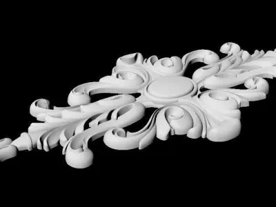 Central decor ornament for furniture 3D model 342