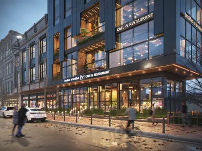 Modern Restaurant Full Design-Exterior and interior 3D model