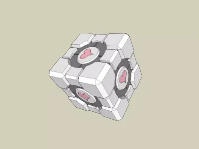 Portal Companion Cube Free 3D model