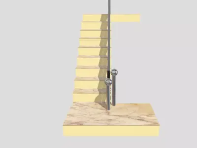 Spiral Stair Made For School Project 3D model