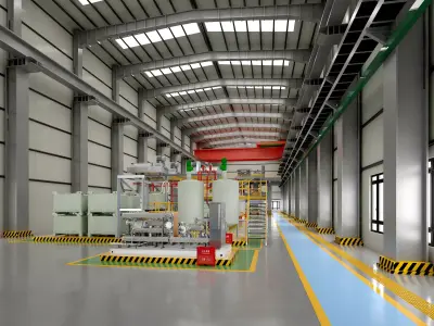 factory Low-poly 3D model