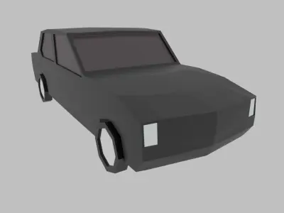 Low Poly Car with Multiple Textures Low-poly 3D model