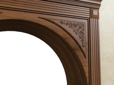 Arched doorway Interior Arched Opening Door Portal 3D model