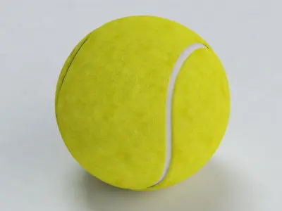Yellow Tennis Ball Low-poly 3D model