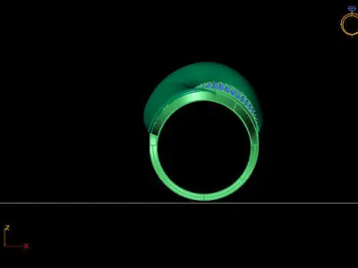 Women Ring 3D print model 11