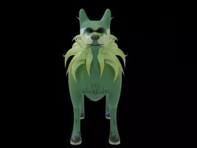 Dog toon style 2  Low-poly 3D model