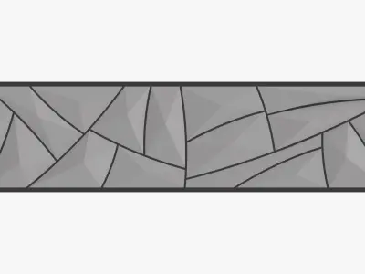 Curvy Cracks Wall Pattern 3D model