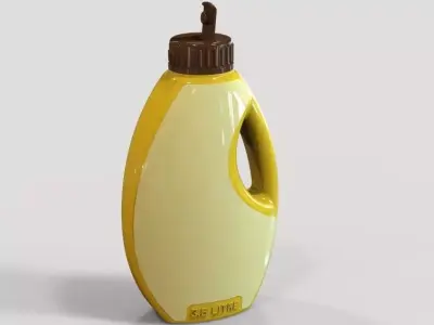 Plastic Gallon 3500 ml  Genuine Curved Design 3D print model