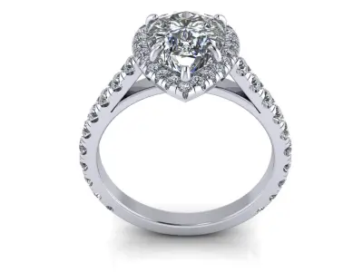 Wedding Diamond Ring V5 3D print model