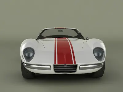 Alfa Romeo Giulia 1600 TZ2 Pininfarina 3D model