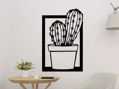 Cactus Wall Decoration 3D print model
