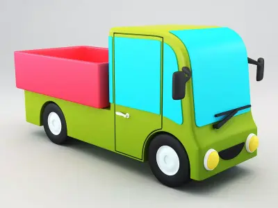 Truck v 1 colorful toy 3D model