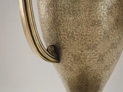 Worn Golden Sport Cup Low-poly 3D model