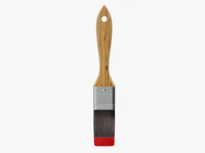 Narrow painting brush 02 3D model
