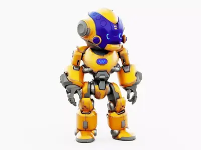 ROBO ZERO-L  Rigged for Unreal Engine - Unity - MIXAMO 3D model