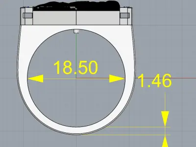 Carrera y carrera Ring - HEXAGON 3D print model