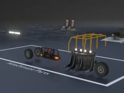 Ranover Offender With 13 Replaceable Attachments Low-poly 3D model