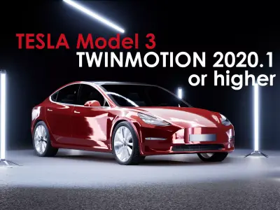 Testla Model 3 for Twinmotion 2020 or higher 3D model