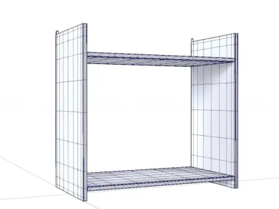Wooden Shelf Free 3D model