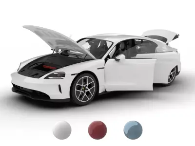 Porsche Taycan 2025 HQ 3d model 3D model