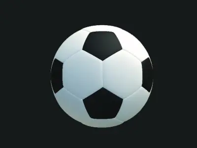 Cartoon Soccer Ball 3D model