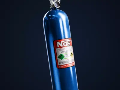 NOS Cylinder Game-Ready  Low-poly 3D model