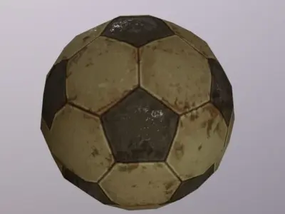Old Soccer Ball Low-poly 3D model