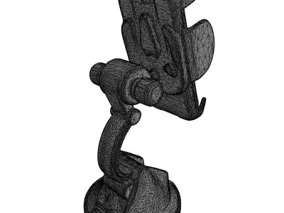 Modern Car Phone Holder with Smartphone Low-poly 3D model