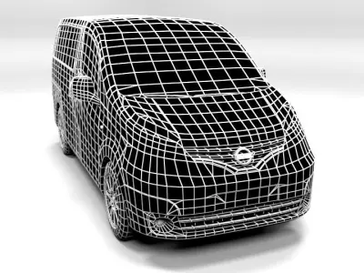 NISSAN EVALIA NV-200 LOWPOLY Low-poly 3D model