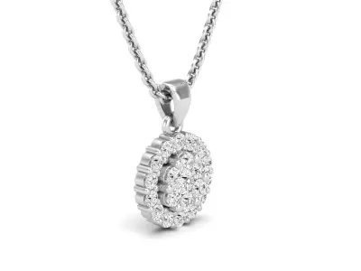 AV 373 Diamond Flower Pendant for woman 3D print model