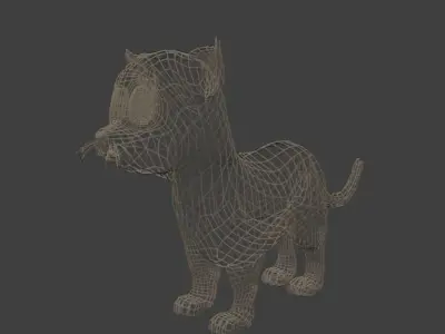 Cat Cartoon Low-poly 3D model buy