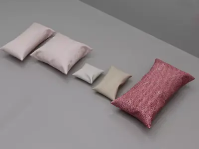 Colourful Pillows Free 3D model